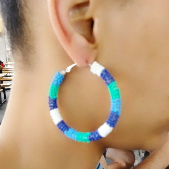 Seeded Bead Hoop - Picture 2 of 2